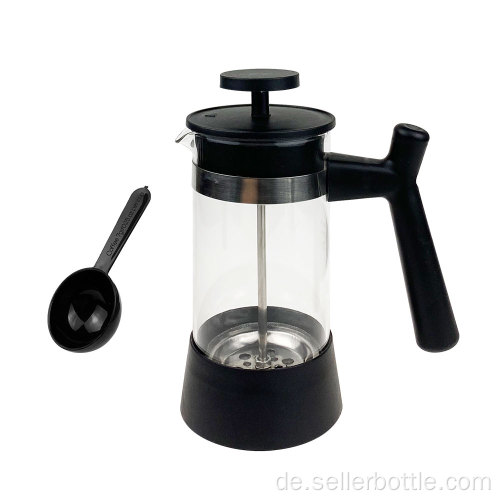 300 ml French-Press-Kaffeemaschine aus Glas mit Löffel